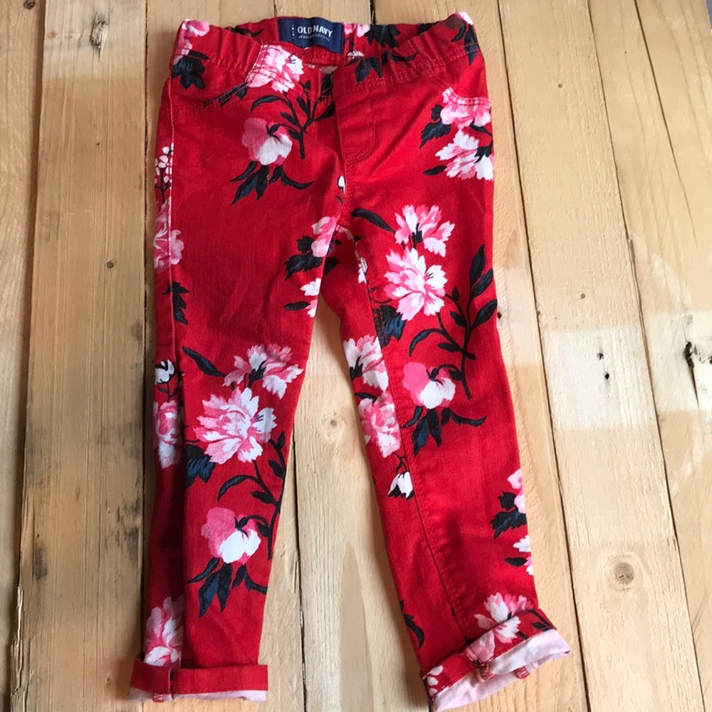 Toddler floral print pants